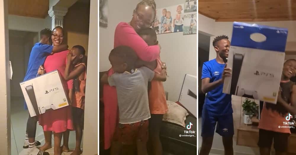 A hardworking mom surprised her sons with a PlayStation 5