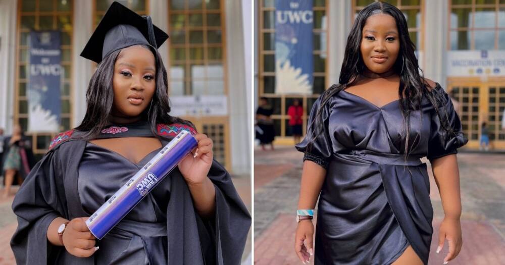 Stunner bags LLB degree, shares beautiful snaps, University of the Western cape, graduate