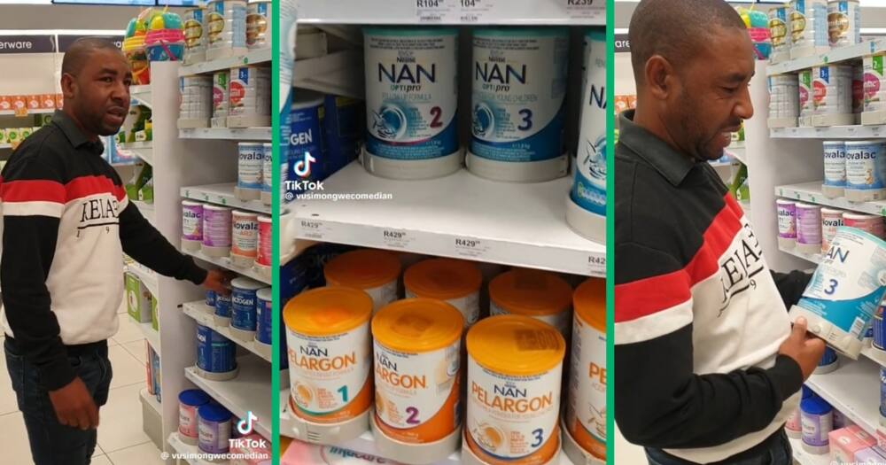 A Mzansi man was stunned by the cost of baby formula