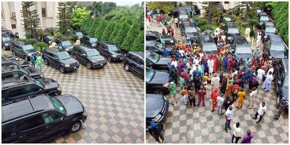 Pictures: Millionaire showers 23 birthday guests with SUV's on his birthday