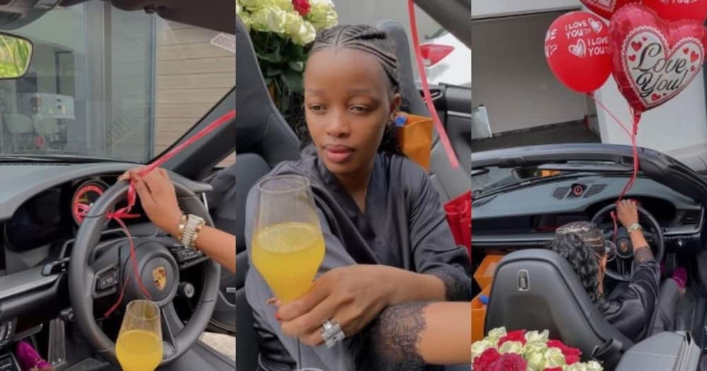 Dino Ndlovu takes Valentine's Day over after gifting wifey a Porsche