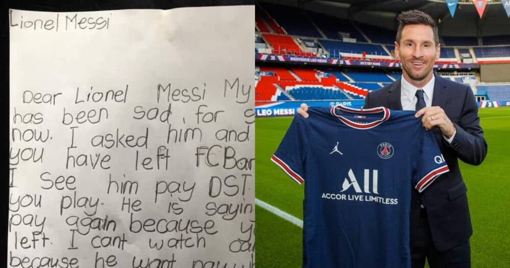 Nhyira Asiedu: Ghanaian girl writes emotional letter to Lionel Messi; begs him to return to Barcelona
