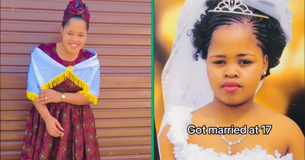 Woman posts images of herself as 17 year old bride