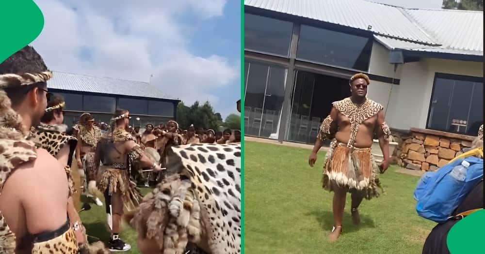 A video of black and white men in Zulu attire captured the attention of South Africans