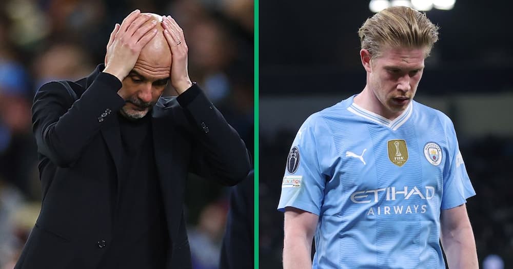 Manchester City manager Pep Guardiola and star Kevin De Bruyne suffered defeat to Real Madrid.