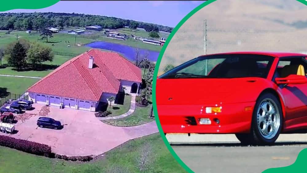 George Edward Foreman's house (L). The retired boxer's car (R)