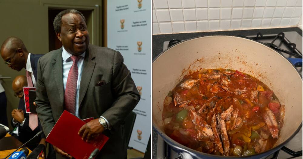 Tito Mboweni was at it again in the kitchen and claimed his tinned stew improved.
