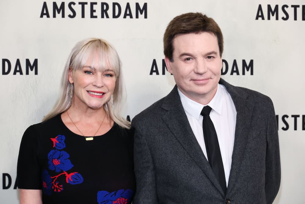 Kelly Tisdale and her husband Mike Myers during the Amsterdam World Premiere at Alice Tully Hall on 18 September 2022 in New York City.