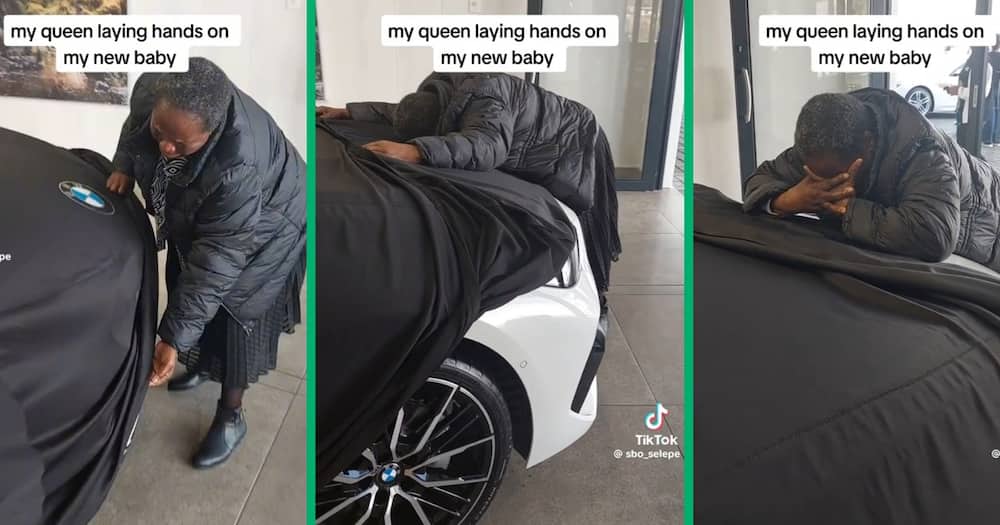 A woman collected a BMW from the dealership