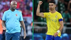 Cristiano Ronaldo will provide a major test for Pitso Mosimane, who's fighting relegation at Abha FC