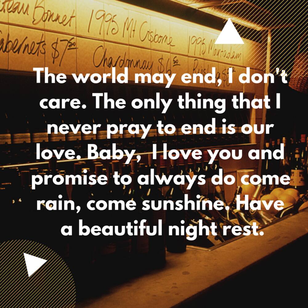 Good Night My Baby Love Romantic Words