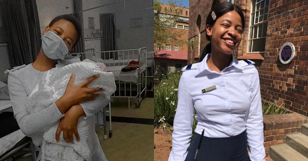 Beautiful young nurse shares touching pictures of first baby delivery