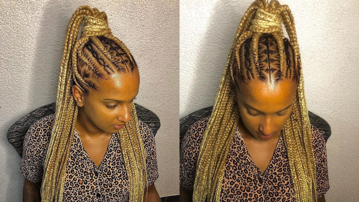 Ghana braiding Live Demo! (Fishtail,Pencil,Carrot braids) Before and After  shots & Inbetween steps! - YouTube
