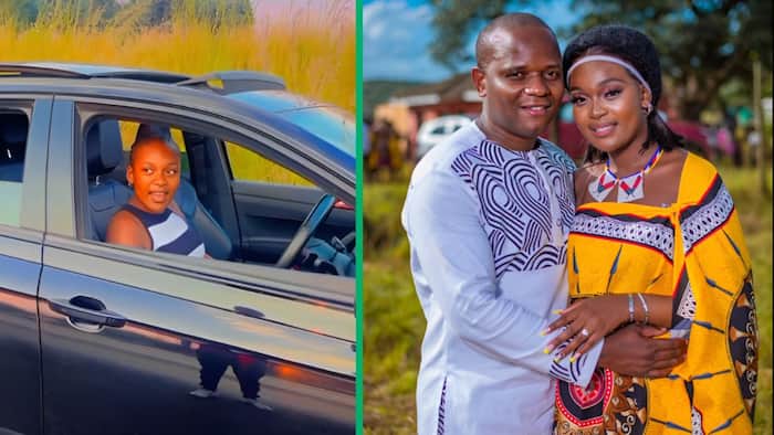 TikTok video captures wife's joy as husband surprises her with VW Golf, Mzansi left green with envy