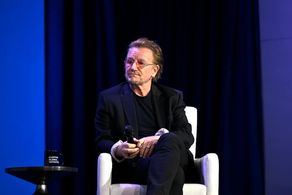 Bono speaks during the Clinton Global Initiative