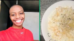 University of Johannesburg student mixes rice with cooking oil and peanut butter on TikTok video