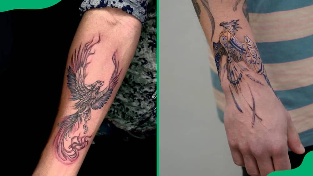 Phoenix hand tattoos