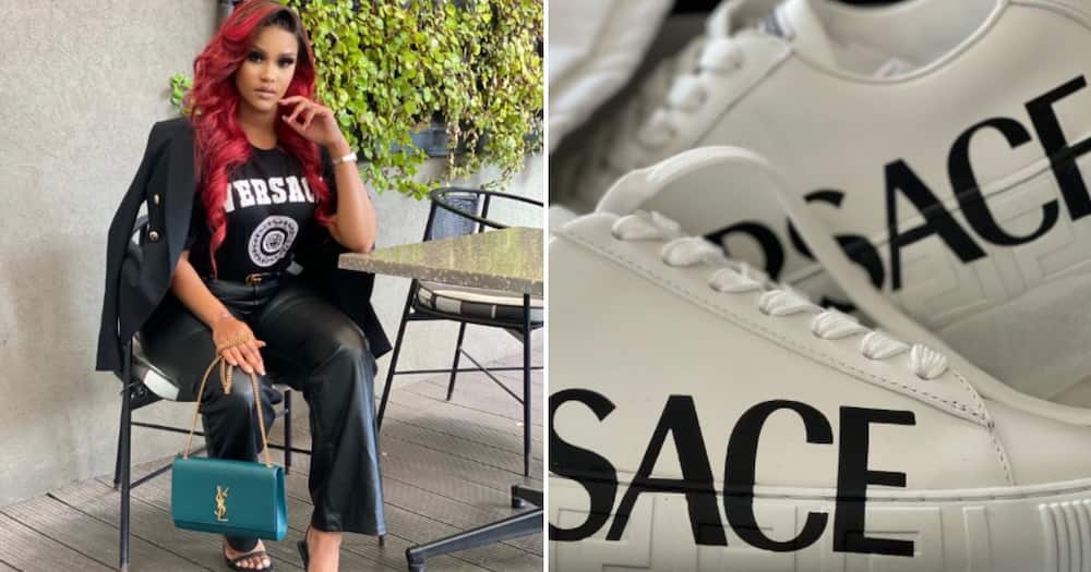 Lady on Twitter shows off Versace sneakers ruined with permanent marker