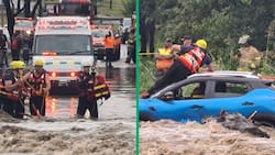 Tshwane EMS saves woman trapped in car on flooded road