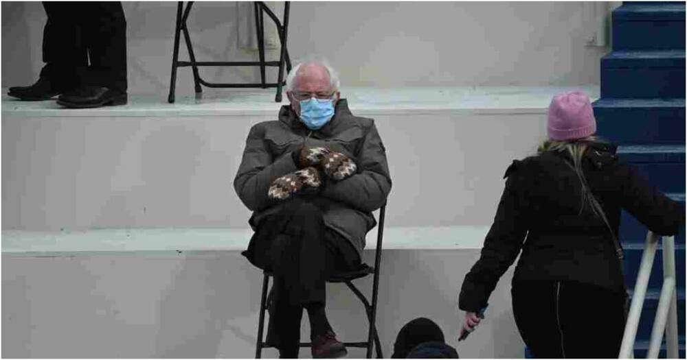 Inauguration day: Bernie Sanders' unique mittens become instant meme