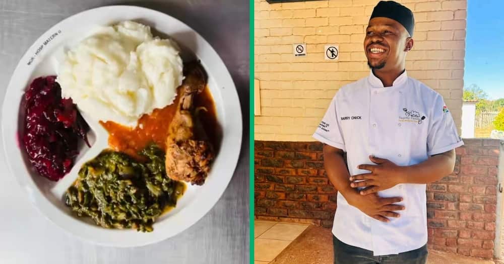 The cook at Mokopane Hospital showed meals served for patients