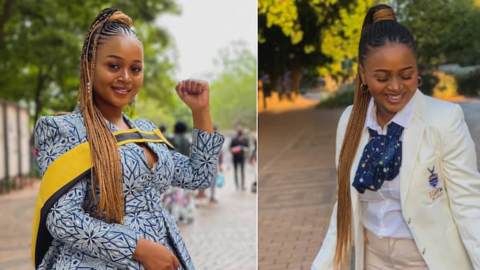 Brainy beauty flexes 2 degrees and master's candidacy at Wits, Mzansi gushes