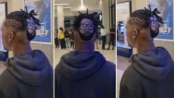 Cool man rocks DJ Sbu inspired haircut in video, has Mzansi impressed by creativity: “Talent in this country “