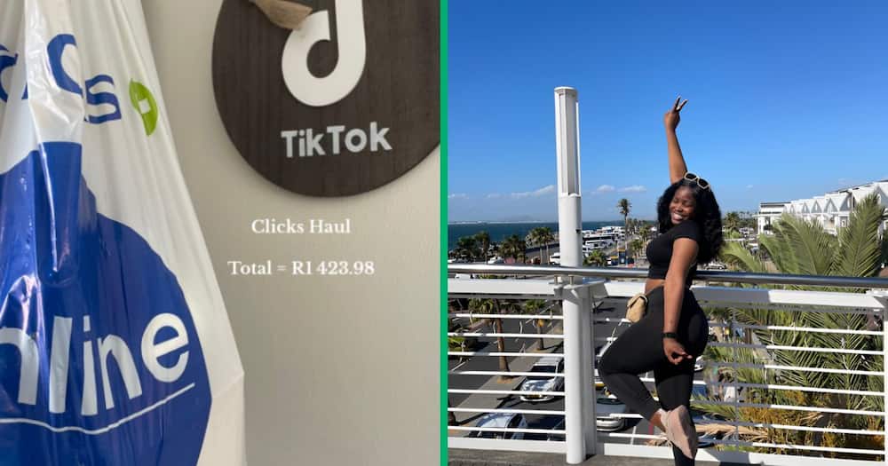 A TikTok user shared a Clicks shopping haul with her online followers
