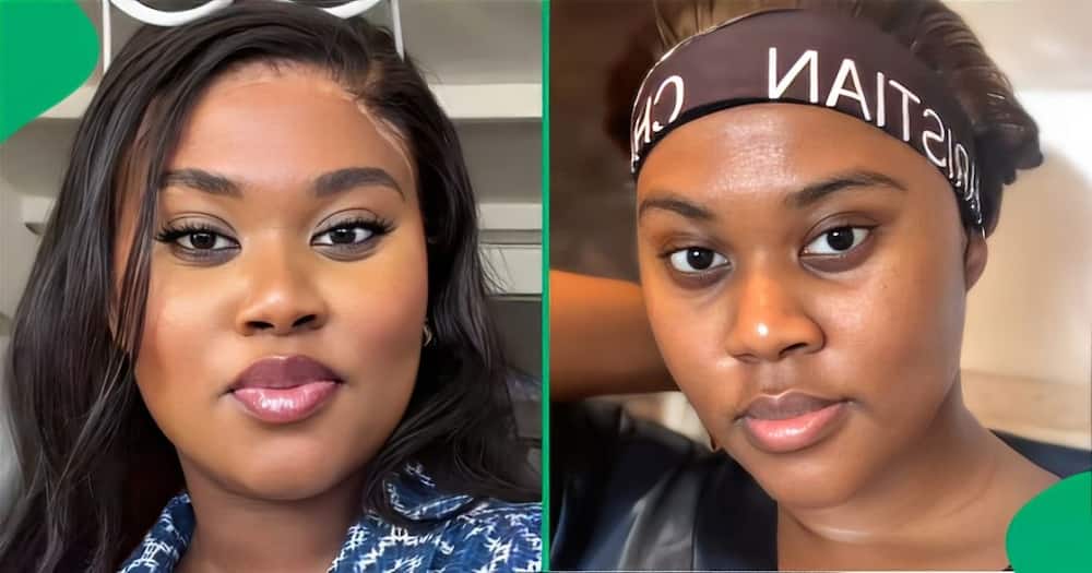A TikTok video shows a woman unveiling her skincare hack, which impressed many online users.