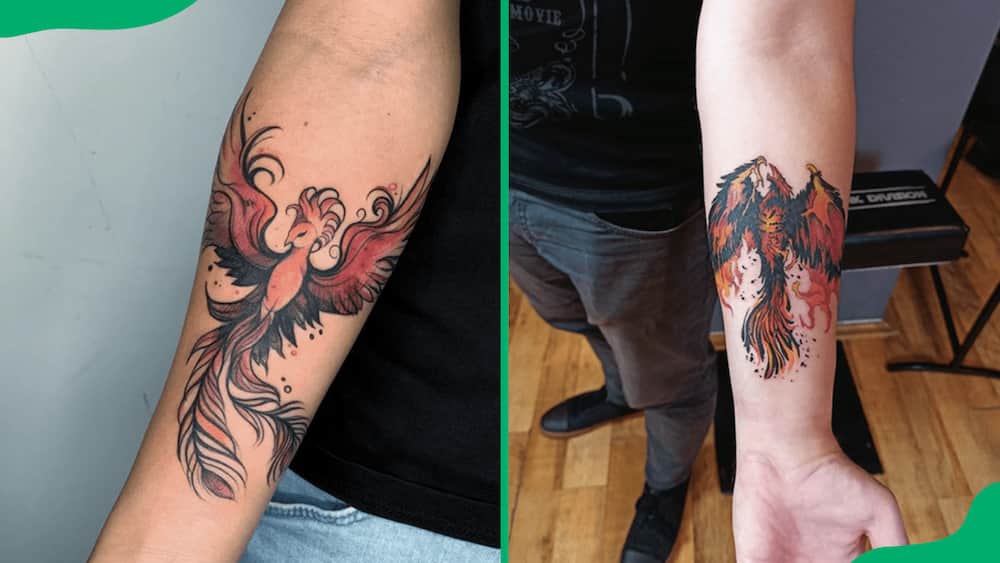 Phoenix forearm tattoos