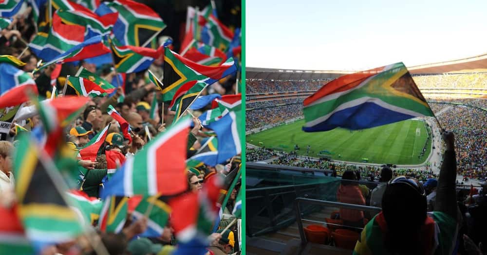 South African flag at sports matches