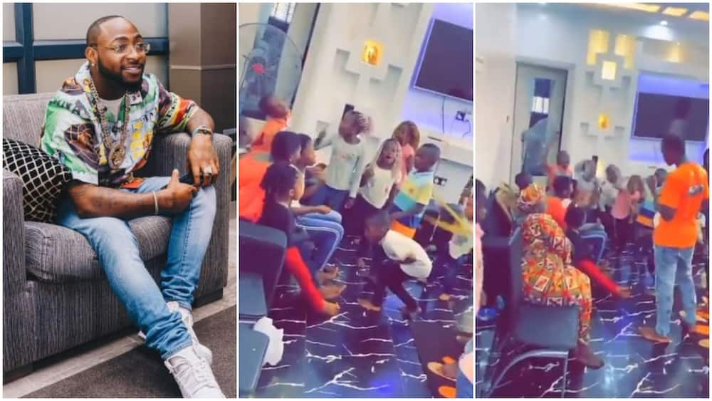 Children sing Davido's Jowo song, artiste responds