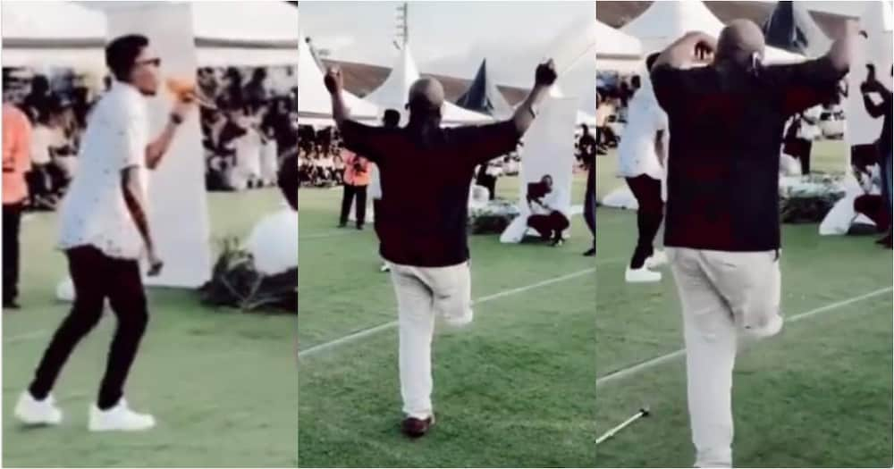 Physically challenged man boldly abandons crutches to dance as Kofi