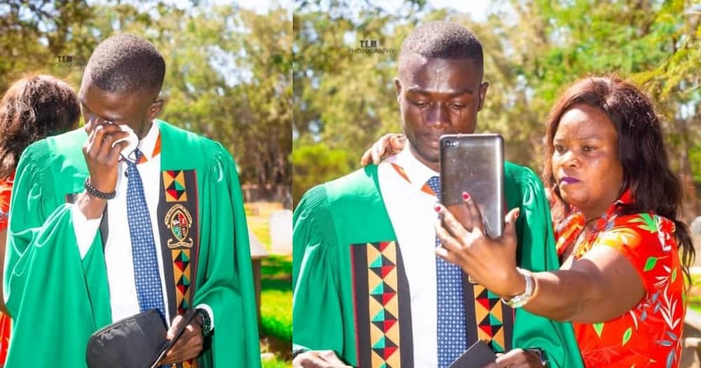 Young Man Celebrates University Graduation at Father's Grave: "I Came Here to Say Thank You Papa"