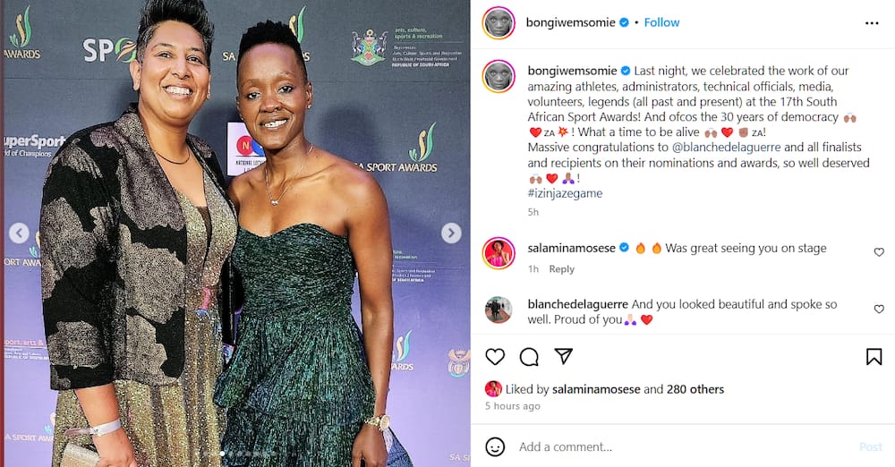 Former netball star Bongi Msomi stuns at the SA Sports Awards red carpet