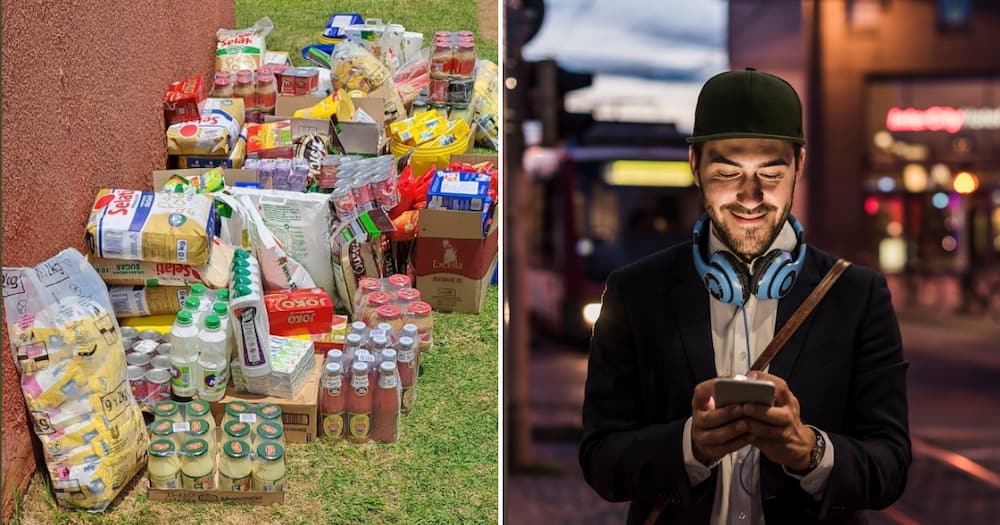 Mzansi's netizens agreed that his food stash will last him till January. Mzansi's netizens agreed that his food stash will last him till January.