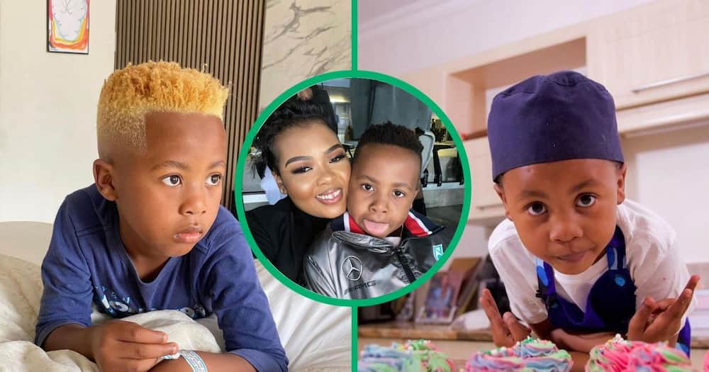 Anele Mdoda bragged about her son Alakhe's eloquent English skills