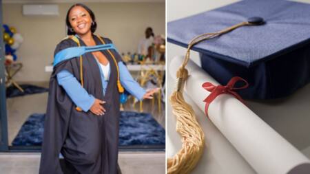 Lady celebrates becoming 1st graduate in her family despite difficult journey and financial challenges