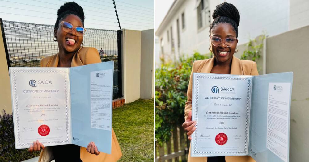 A young lady is happy about becoming a qualified chartered accountant, despite failing twice