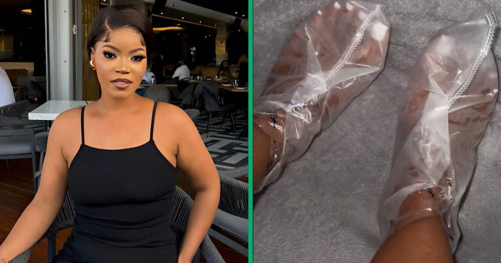 A Johannesburg woman plugged SA with Clicks foot peel in a TikTok video.