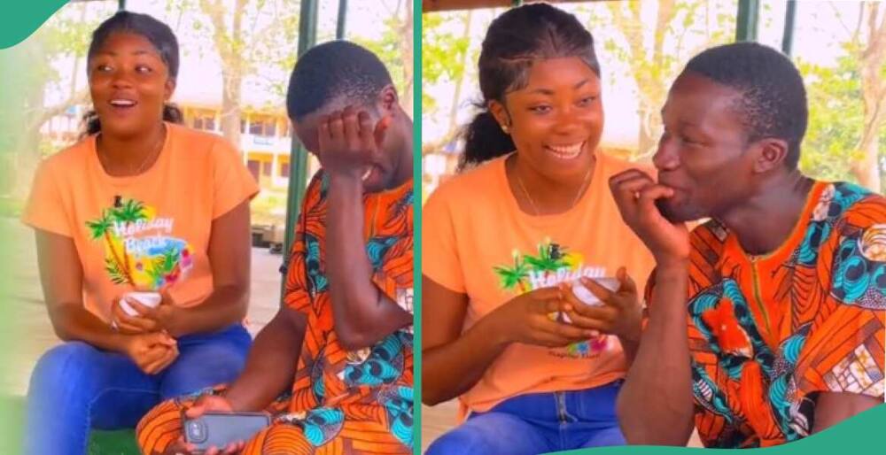 Lady flirts with Nigerian man, he sheds tears