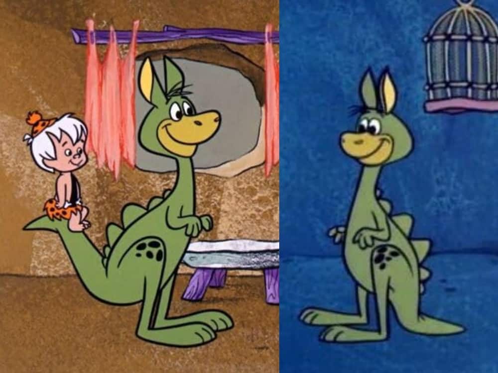Hoppy from Flintstones is a famous green cartoon character.