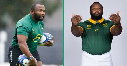 RWC: Ox Nche Spotted With Woolies Chocolate Cake on Springboks’ Trophy ...