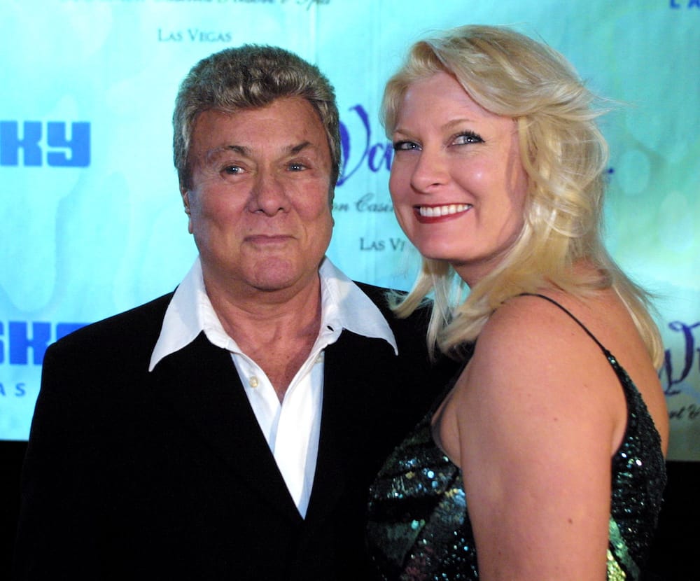 Actor Tony and his wife Jill Vandenberg at the Green Valley Ranch Station's grand opening celebration on 18 December 2001.