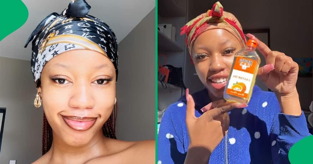A South African woman, Simmy Ndlabu, posted a TikTok video showing herself drinking a whole bottle of castor oil