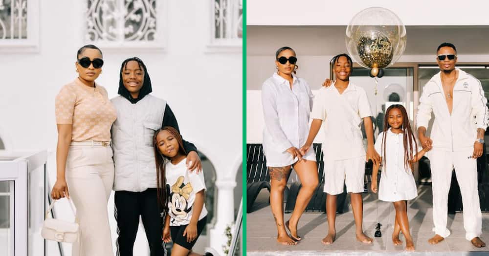 DJ and his family looked all dolled up in their Christmas matching Pyjama sets