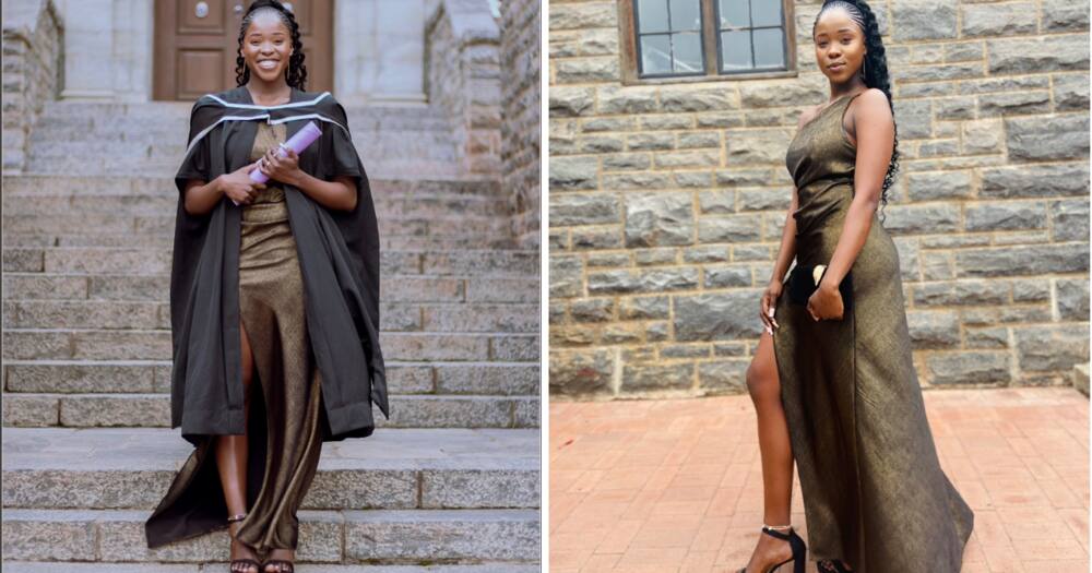 A young and stylish boss babe bagged her master's.