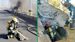 Johannesburg M1 bridge inferno: Firefighters contain blaze after 18 hours