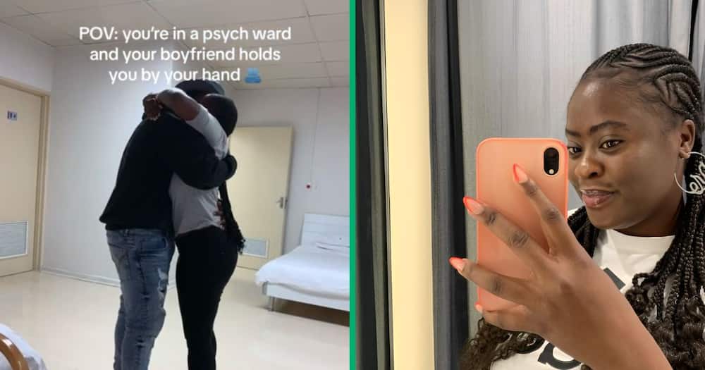 A woman took to her TikTok to show appreciation to her man who supported her after being admitted to a psych ward.