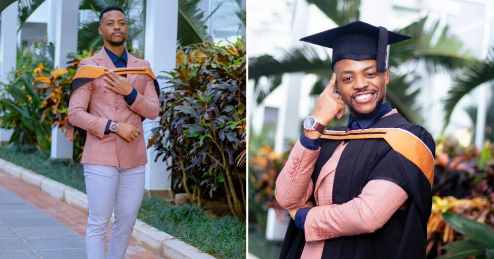 A graduate celebrated his well-deserved achievement online